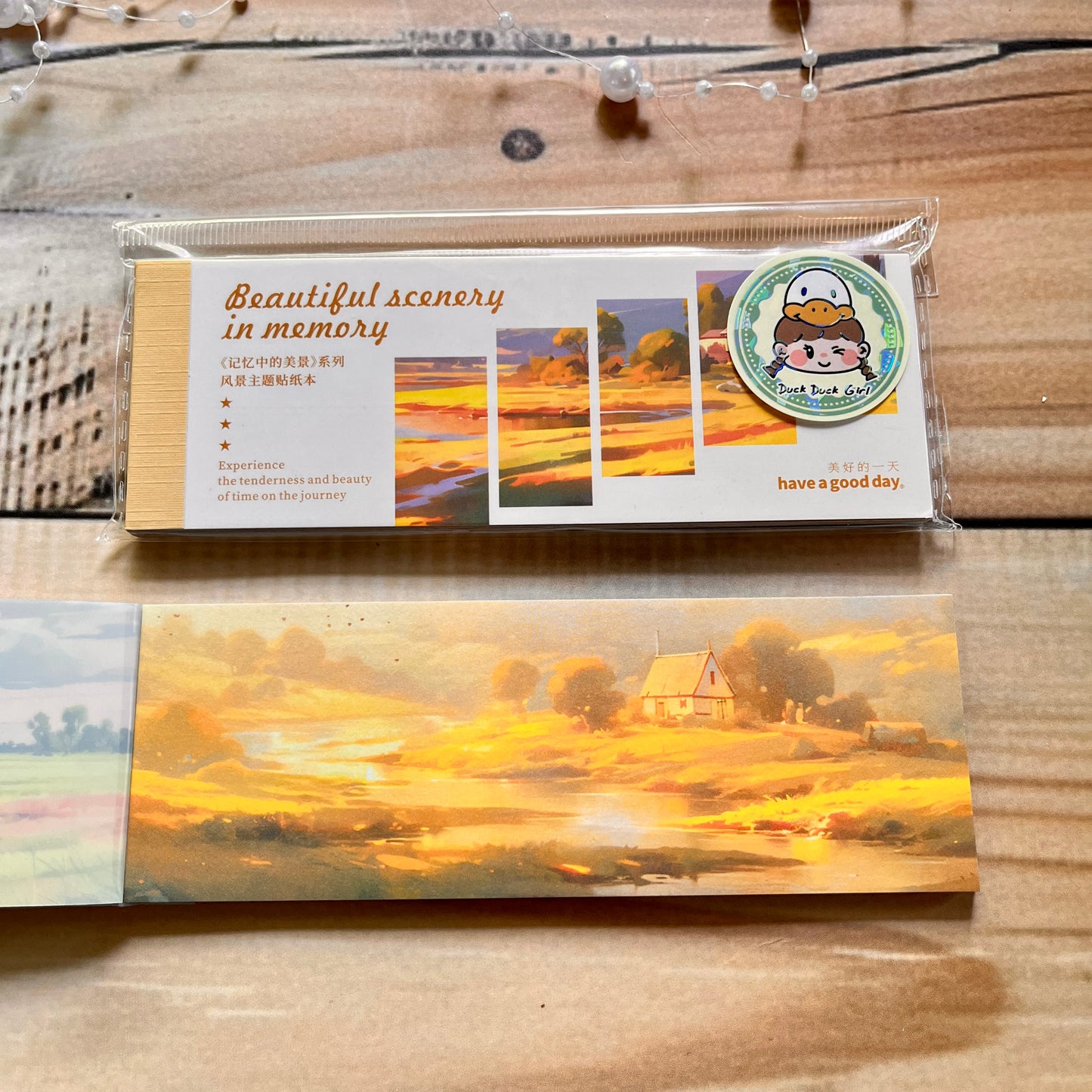 30 Sheets Japanese Paper Memory of the Beautiful Scenery Series Landscape Sticker Book