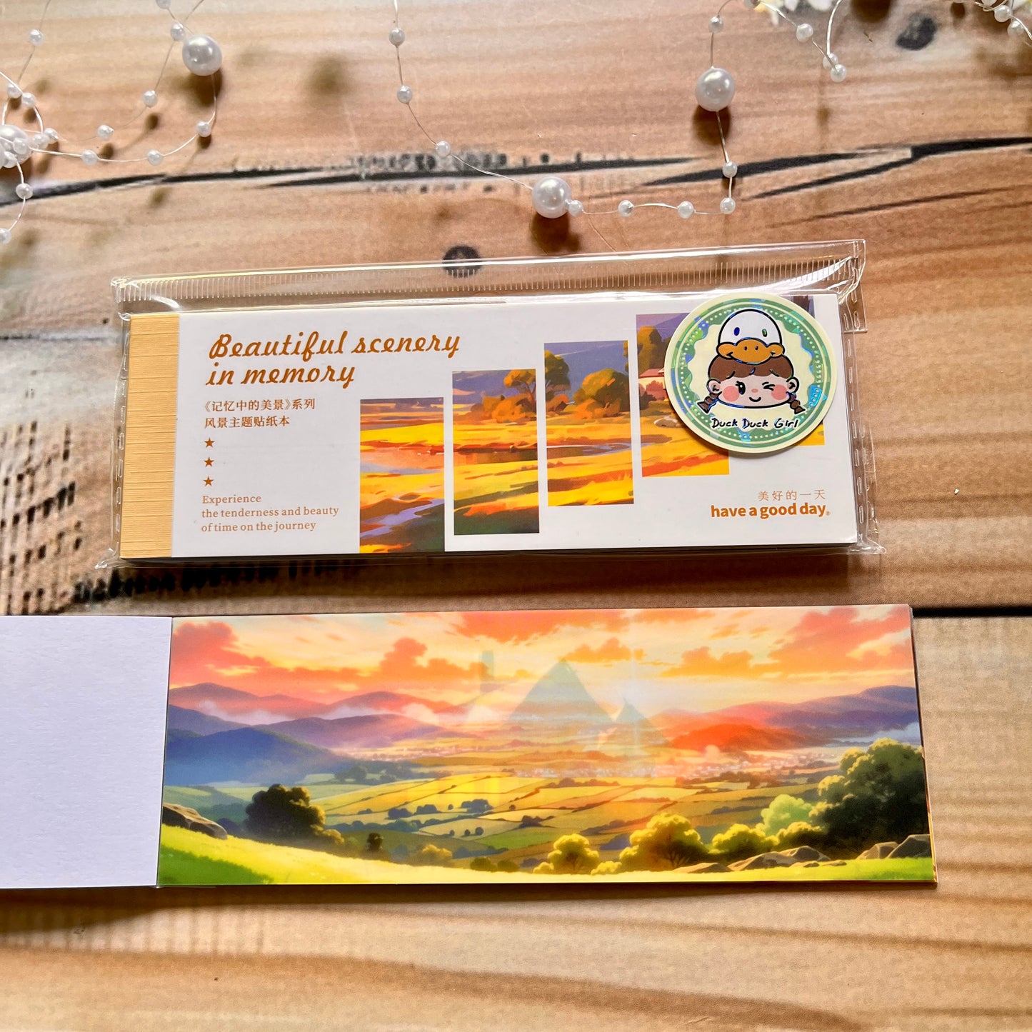 30 Sheets Japanese Paper Memory of the Beautiful Scenery Series Landscape Sticker Book