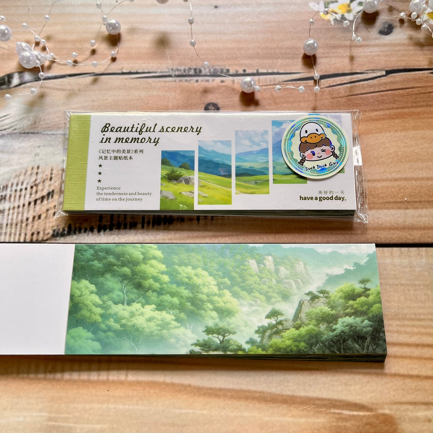 30 Sheets Japanese Paper Memory of the Beautiful Scenery Series Landscape Sticker Book
