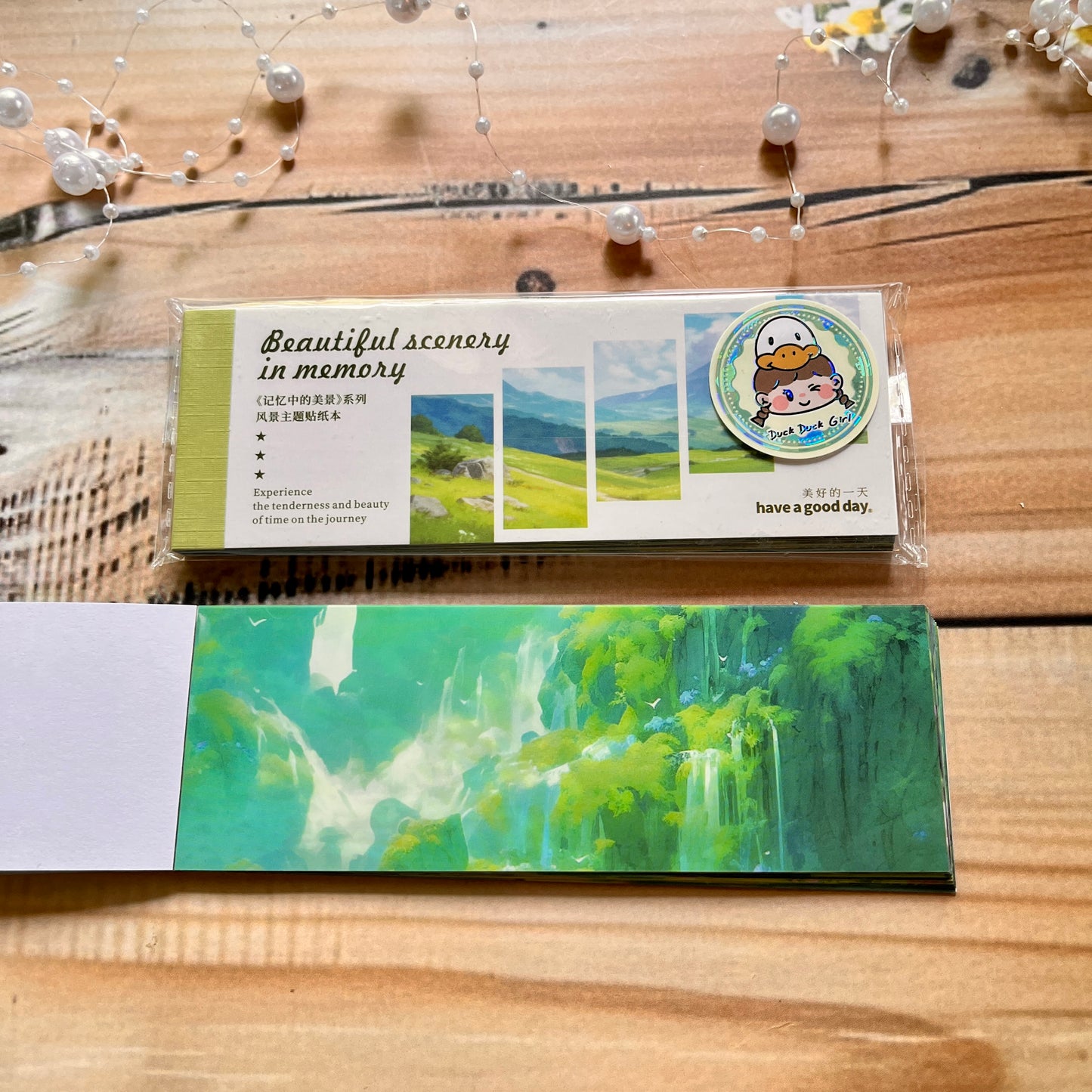 30 Sheets Japanese Paper Memory of the Beautiful Scenery Series Landscape Sticker Book