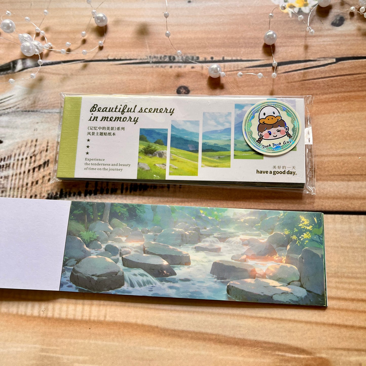 30 Sheets Japanese Paper Memory of the Beautiful Scenery Series Landscape Sticker Book