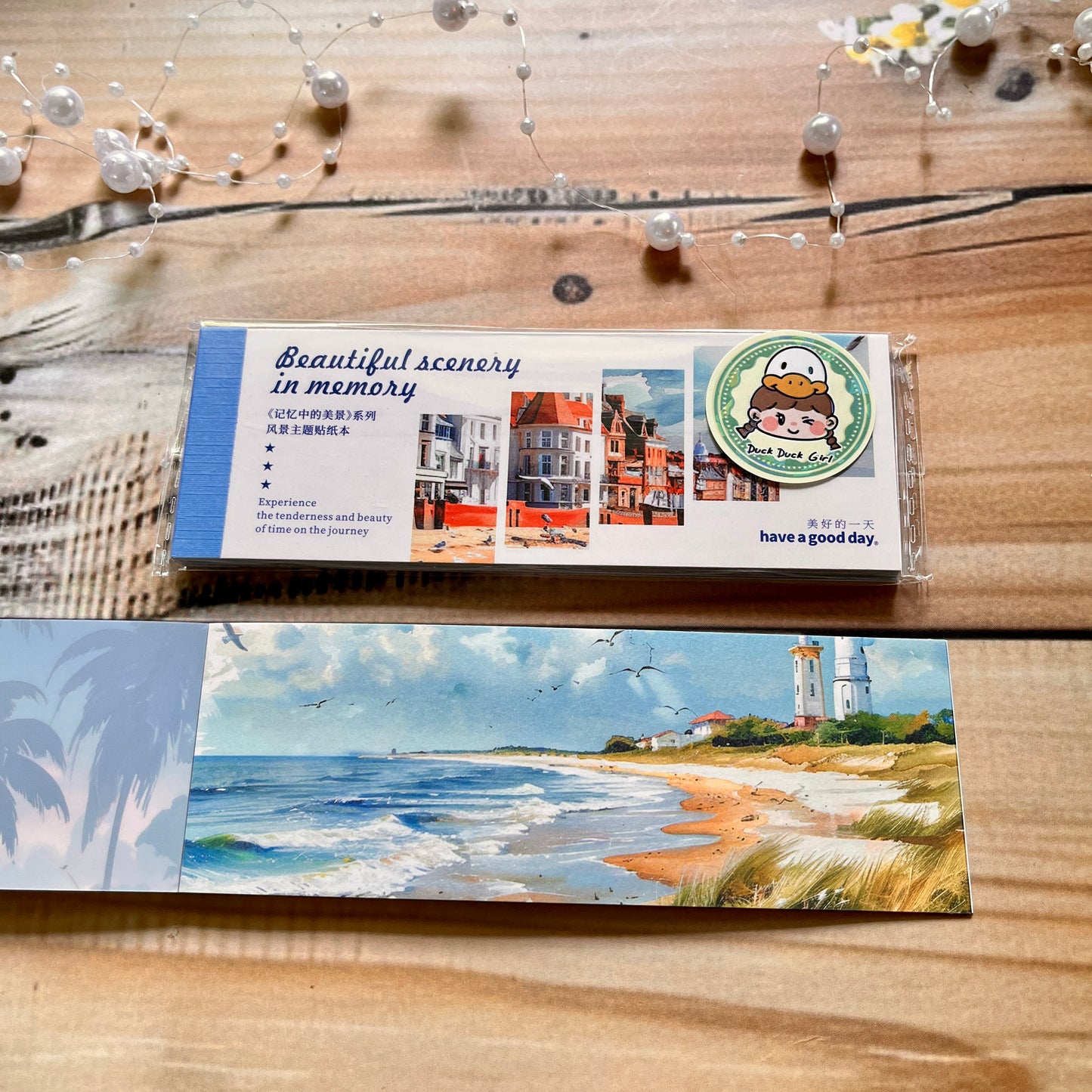30 Sheets Japanese Paper Memory of the Beautiful Scenery Series Landscape Sticker Book