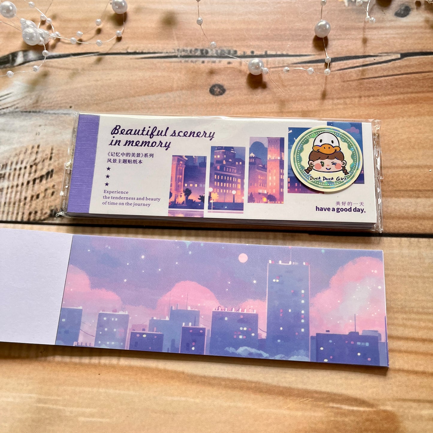 30 Sheets Japanese Paper Memory of the Beautiful Scenery Series Landscape Sticker Book