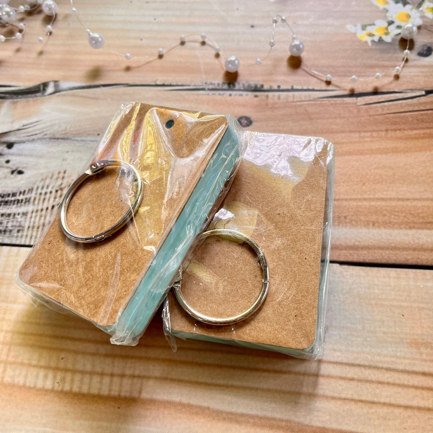 1 pc Multicolor Blank Paper Cards with Ring Buckle binder