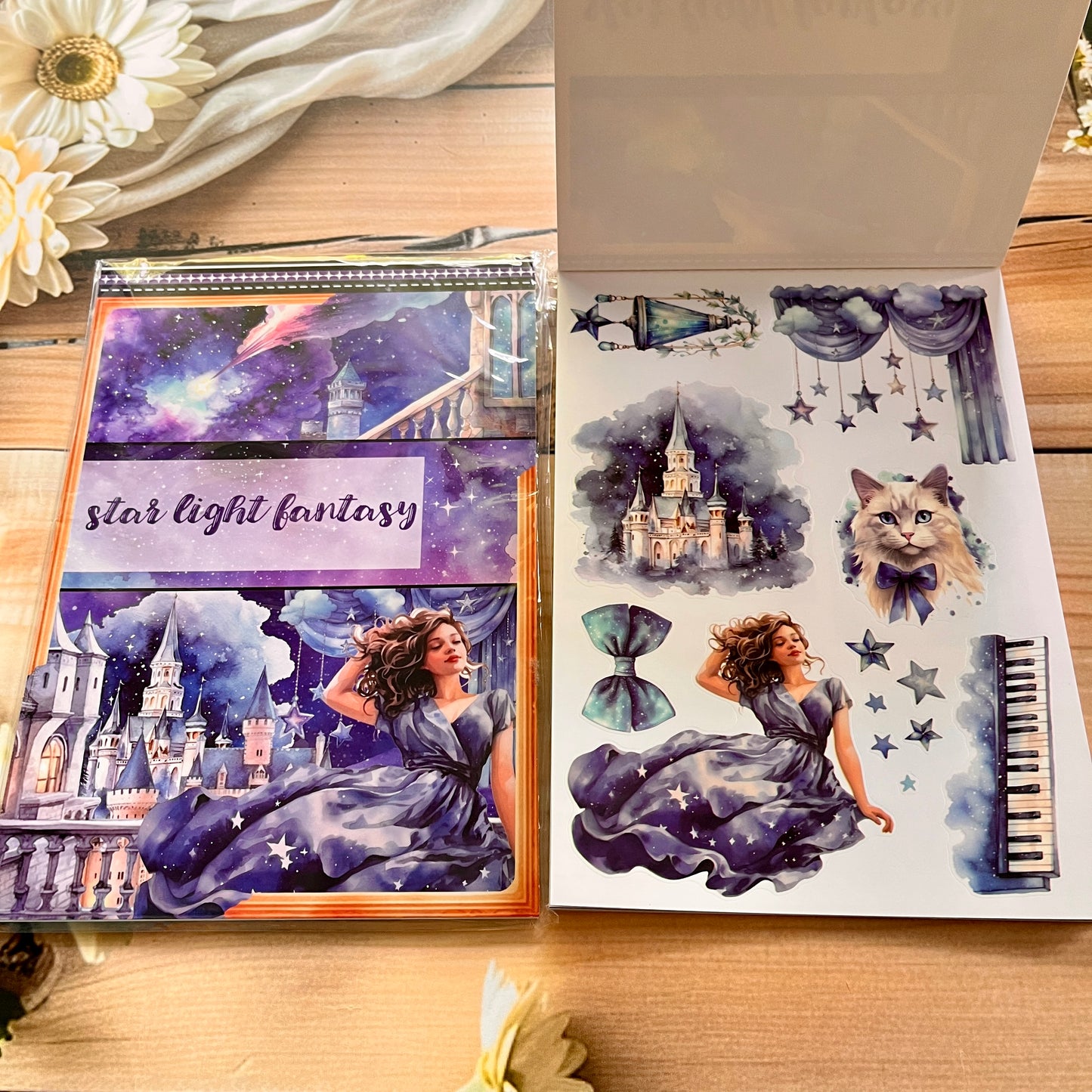 20 Sheets Creative world of fantasy snow and Ice Sticker Book