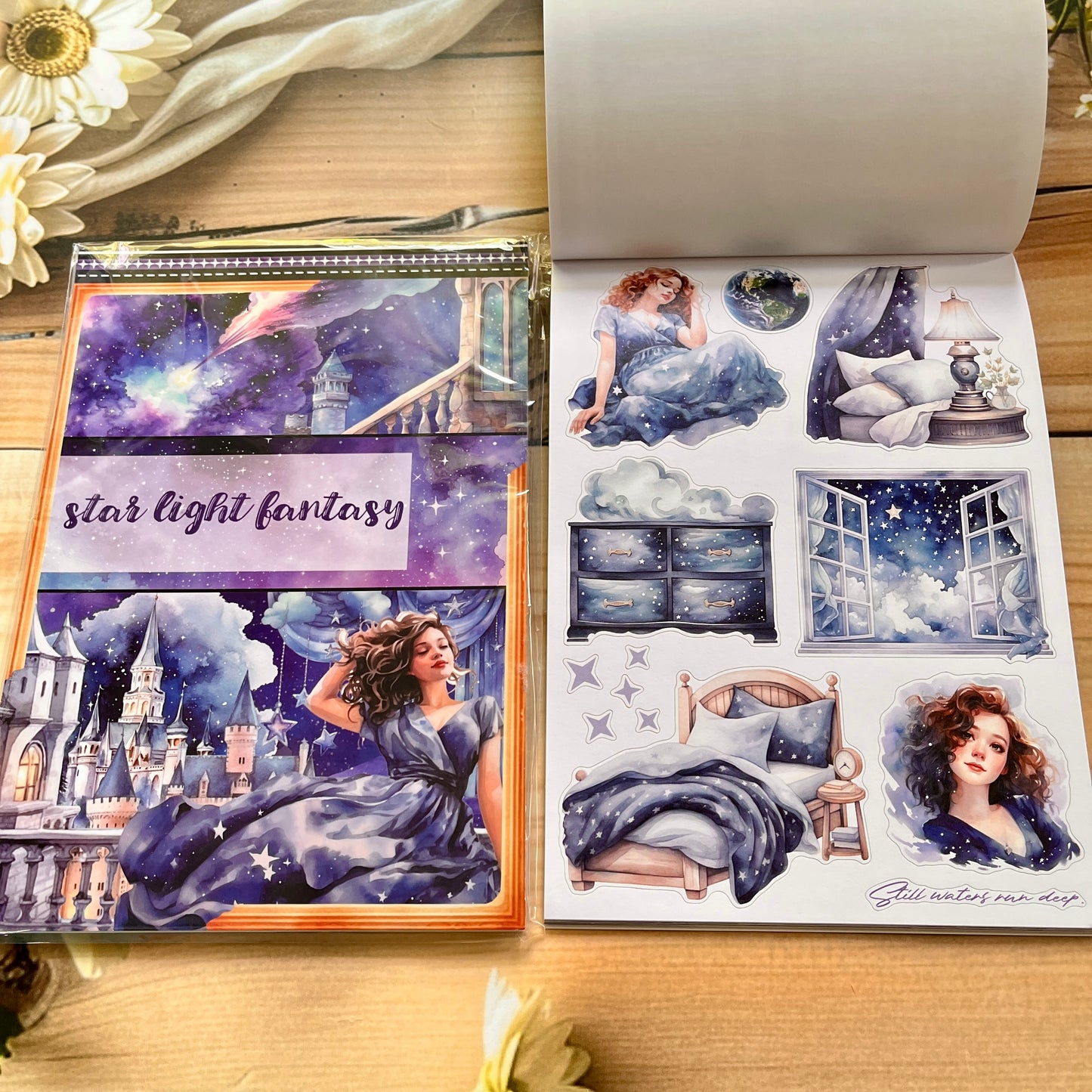 20 Sheets Creative world of fantasy snow and Ice Sticker Book
