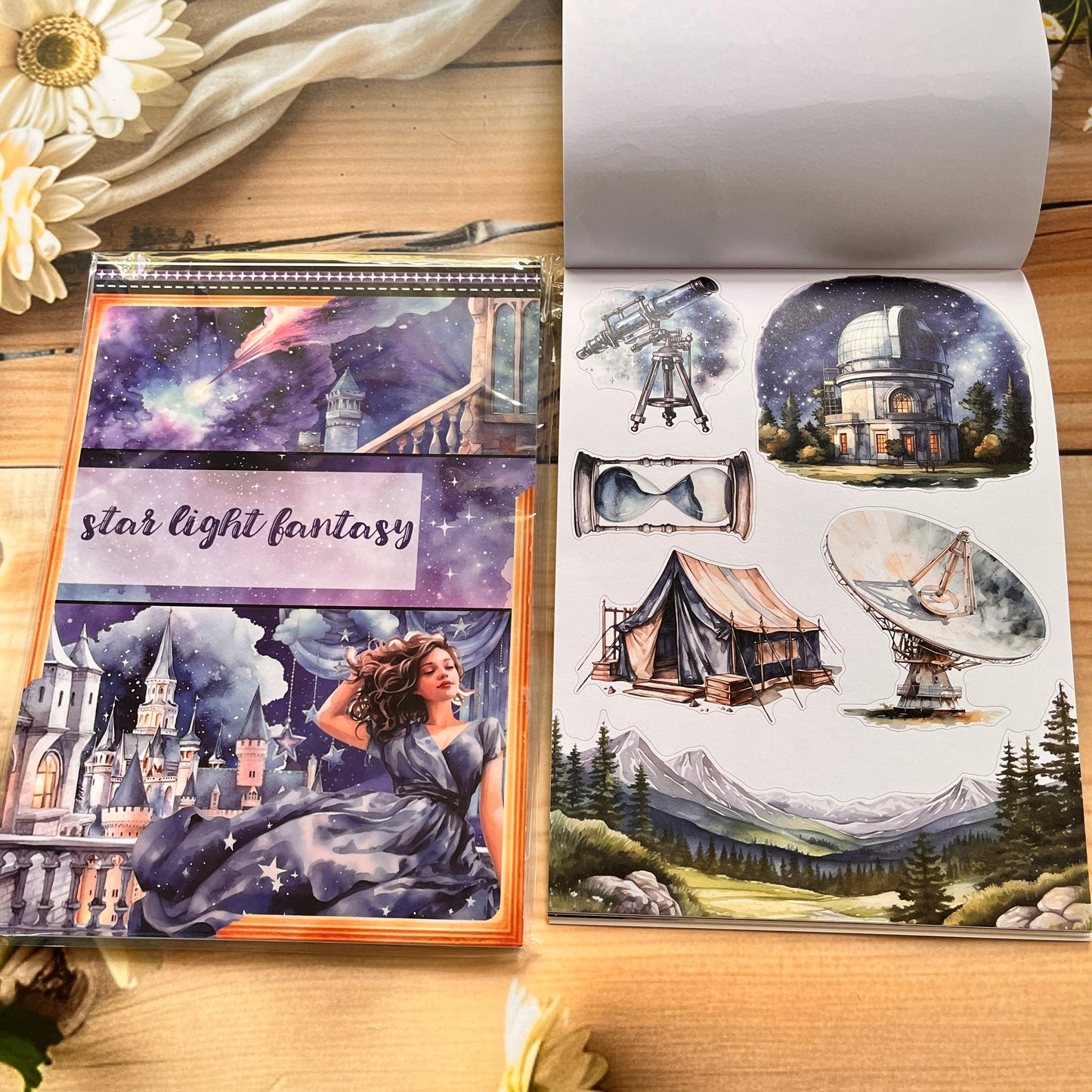 20 Sheets Creative world of fantasy snow and Ice Sticker Book