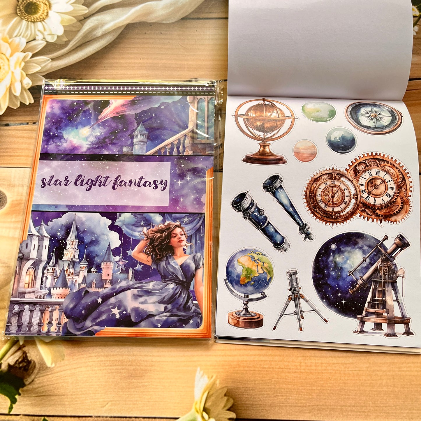 20 Sheets Creative world of fantasy snow and Ice Sticker Book