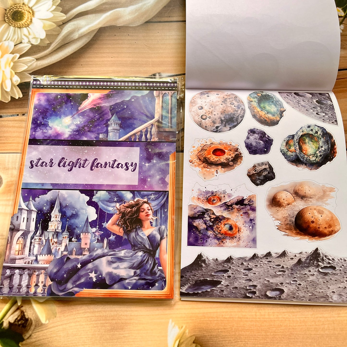 20 Sheets Creative world of fantasy snow and Ice Sticker Book