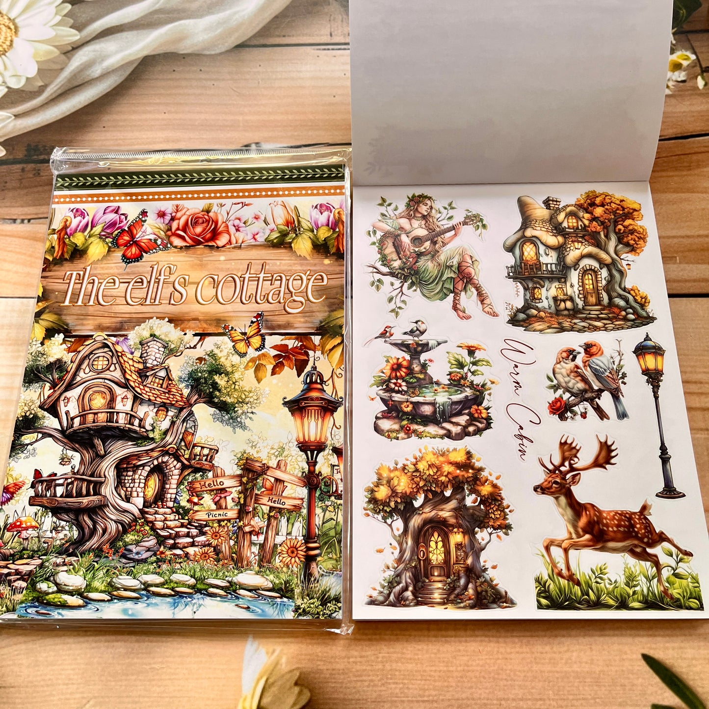 20 Sheets Creative world of fantasy snow and Ice Sticker Book
