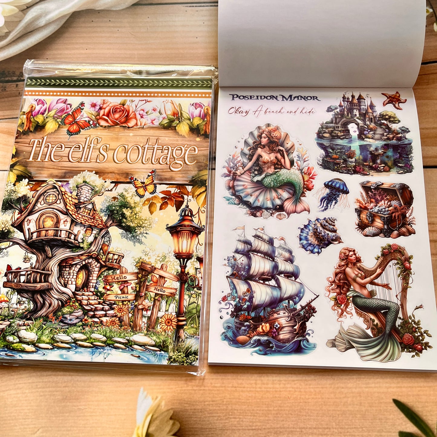 20 Sheets Creative world of fantasy snow and Ice Sticker Book