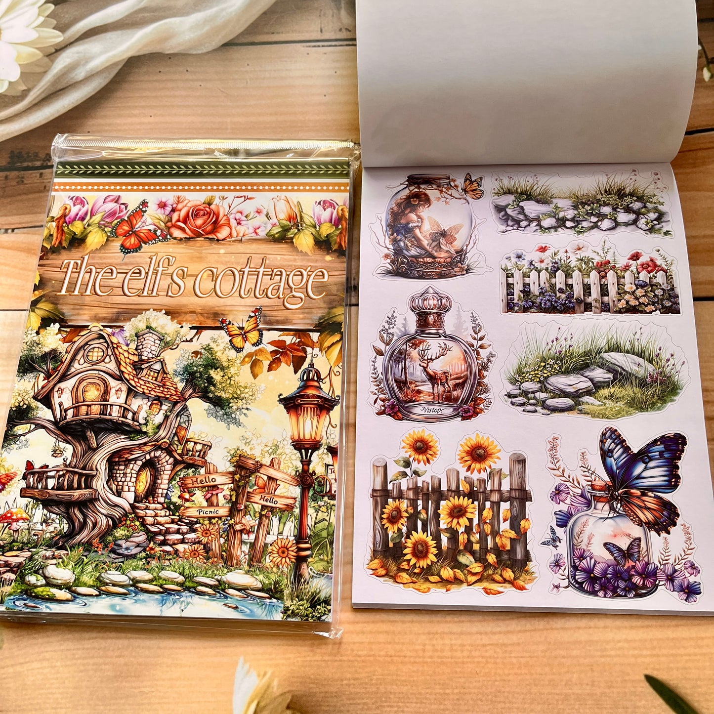 20 Sheets Creative world of fantasy snow and Ice Sticker Book