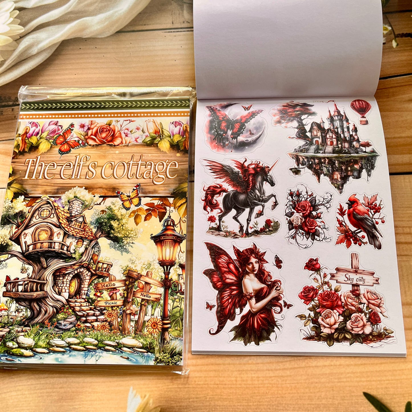 20 Sheets Creative world of fantasy snow and Ice Sticker Book