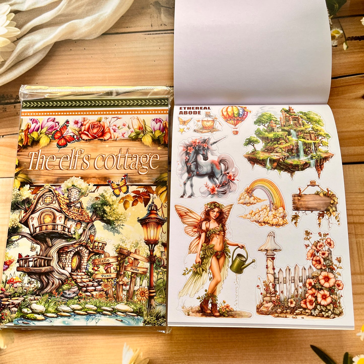20 Sheets Creative world of fantasy snow and Ice Sticker Book