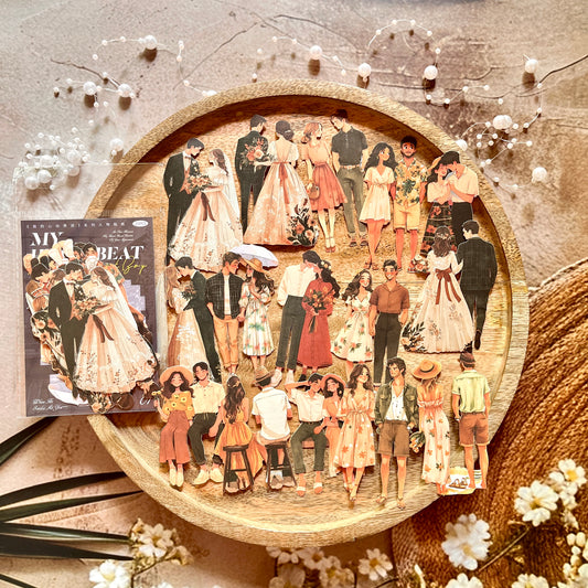 20pcs My Heartbeat Boy Character Stickers for journal