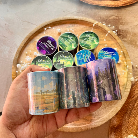 2M Roll Dance with the Forest Series Creative Mountain Forest Theme Scenery Tape