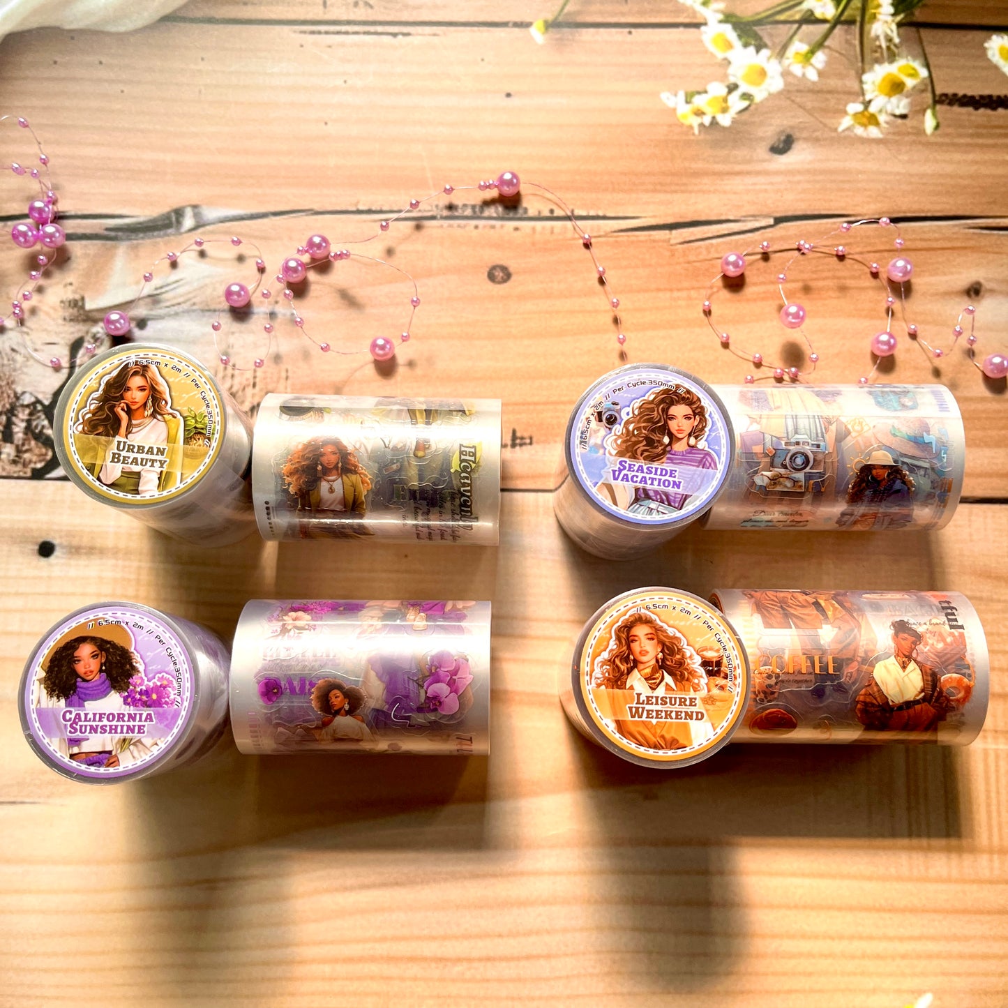1 Roll American girl series vintage character decoration tape