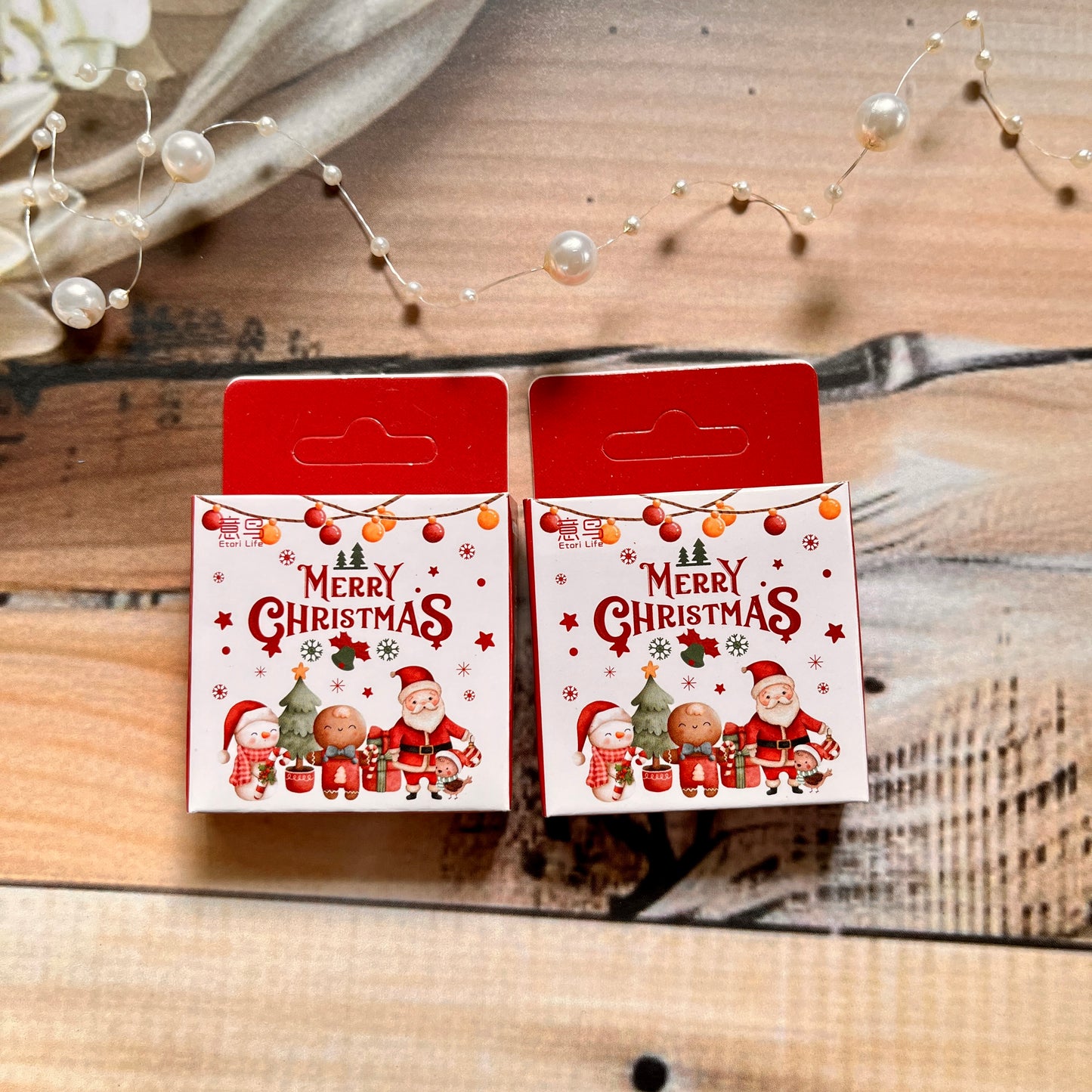 46 Pcs Merry Christmas themed Sticker Box for journaling