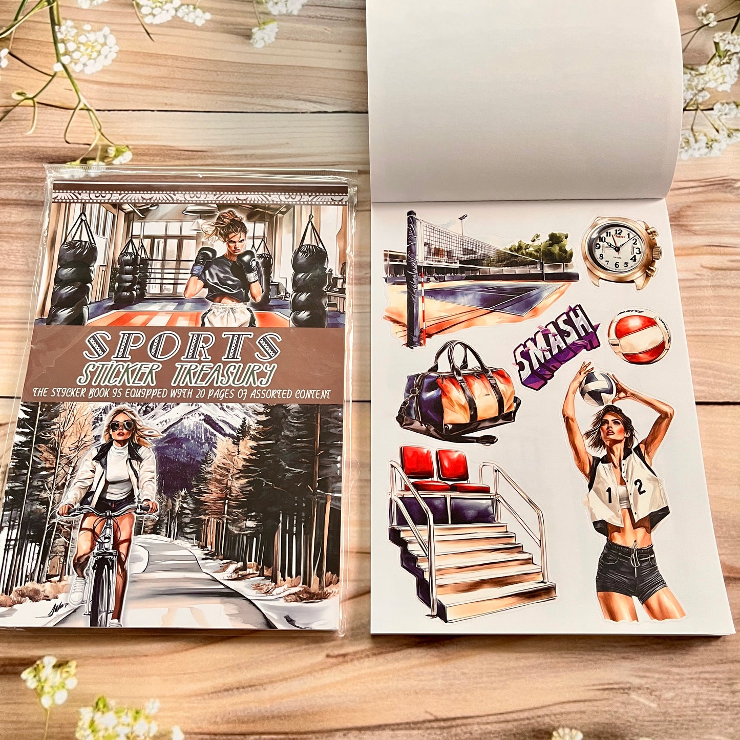 20 sheets Europe and the US landscape figures love and travel sticker book