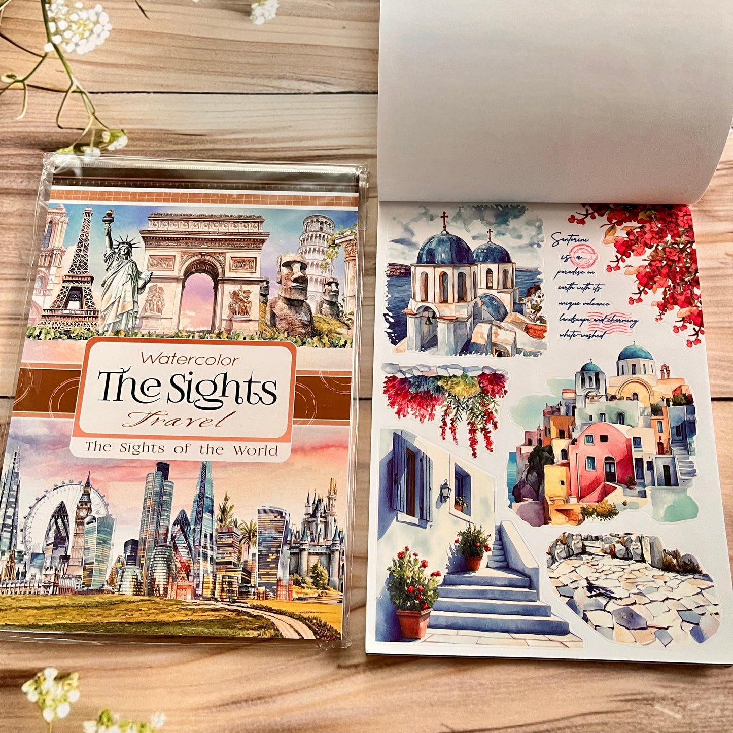 20 sheets Europe and the US landscape figures love and travel sticker book