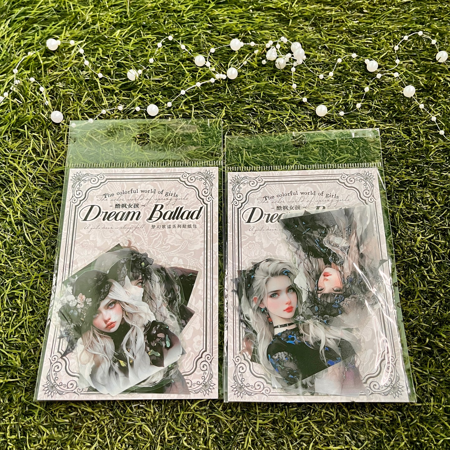 10pcs Dreamy Ballad Series Dreamy Girl Theme Handbook Decoration PET sticker pack