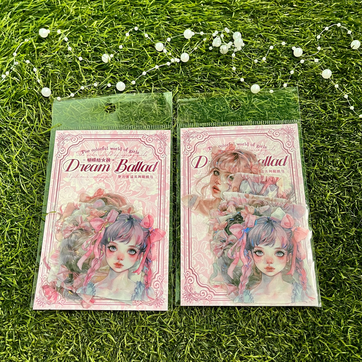 10pcs Dreamy Ballad Series Dreamy Girl Theme Handbook Decoration PET sticker pack