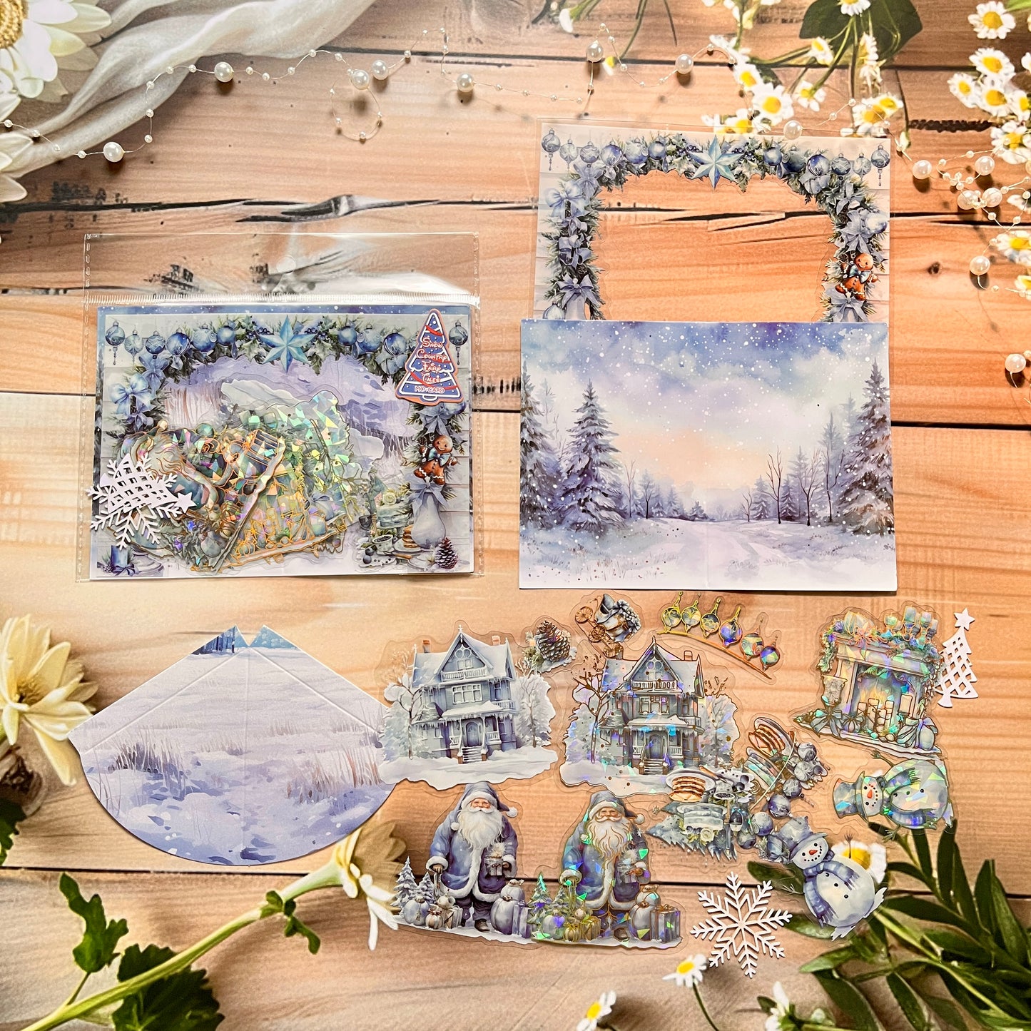 25 Pcs per pack Starlight Christmas Island series Christmas theme handbook DIY material decorations sticker pack