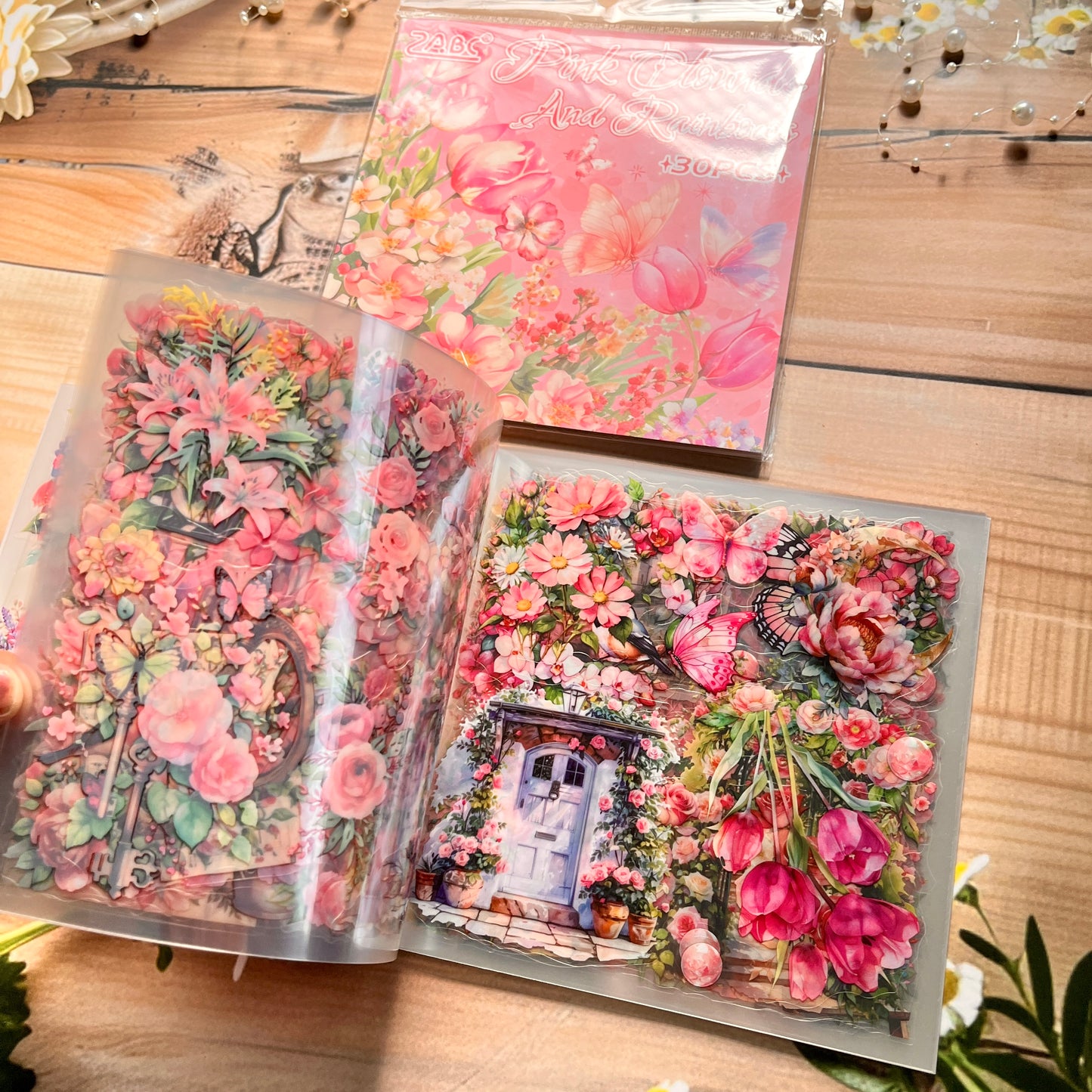 30 sheets Misty Mountain Love Sticker Booklet for Journaling