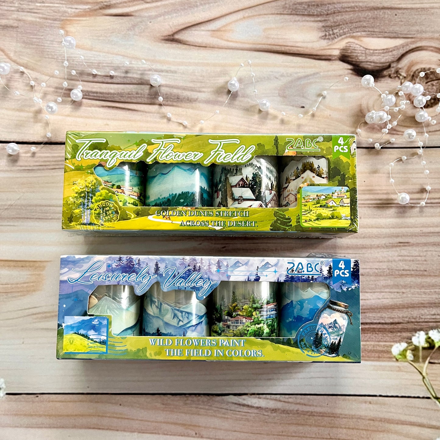 4 Rolls/box Soft Island Landscaping Pet Tape set