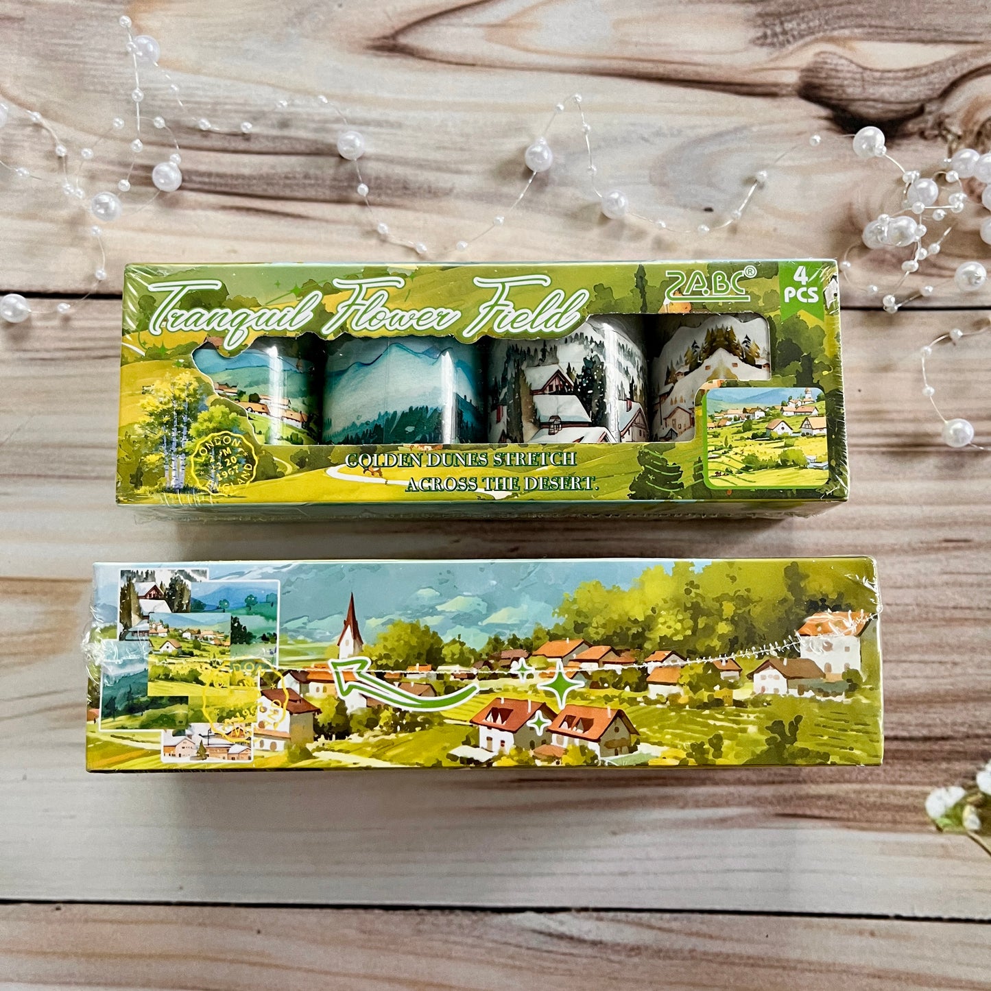 4 Rolls/box Soft Island Landscaping Pet Tape set