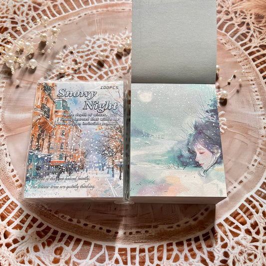 200 Sheets Four Seasons Note Paper Non-adhesive Material book