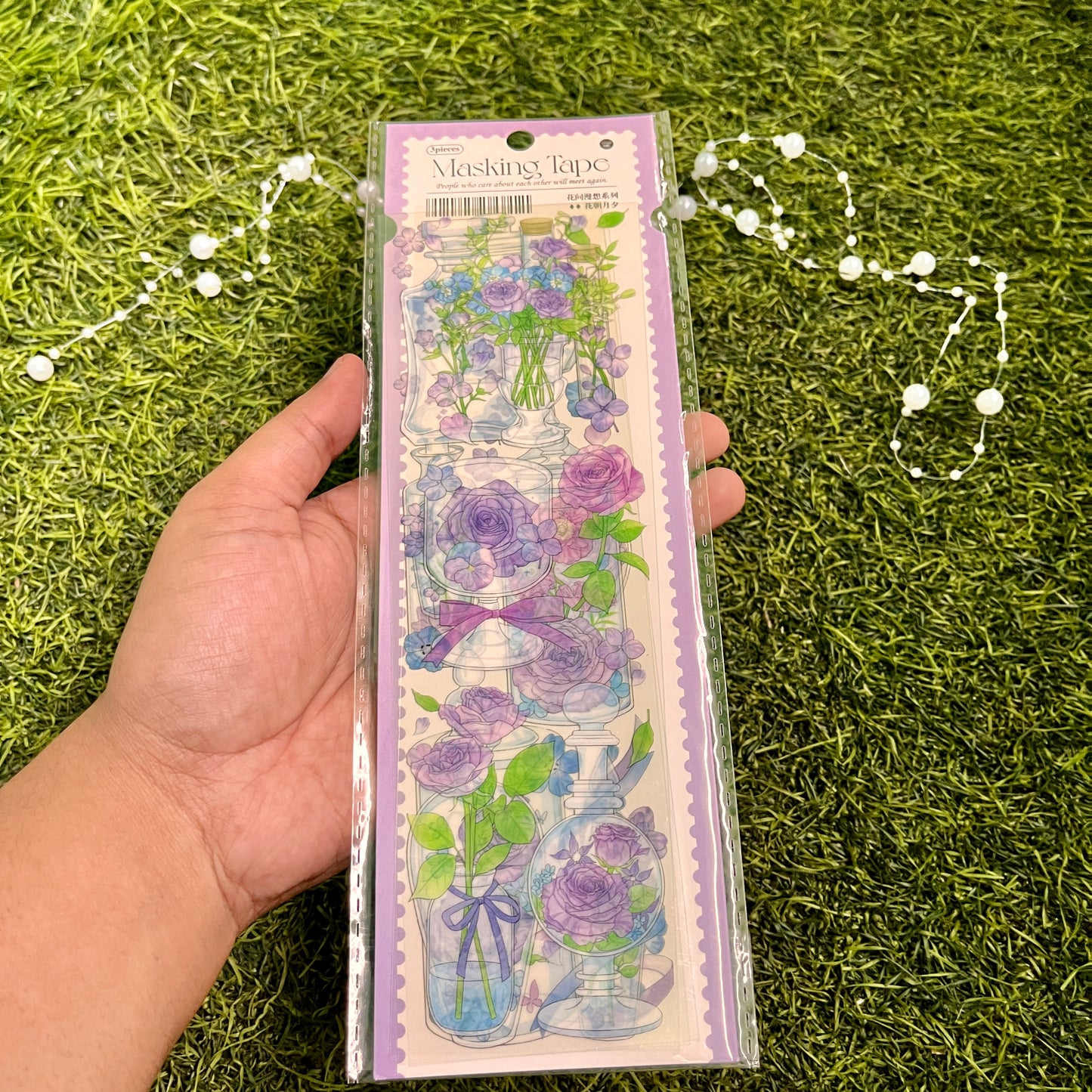 3 sheets/pack PET adhesive tape Flower Diary Series Flower Handbook Decoration Material