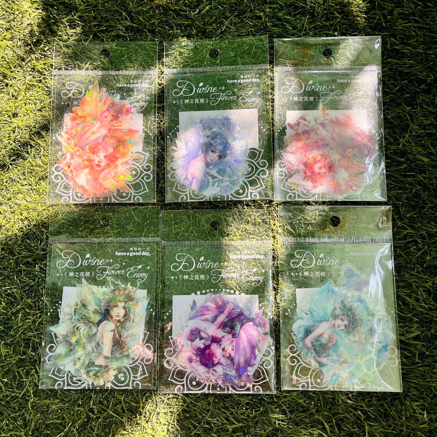 10 Pcs Vintage Flower Fairy Theme PET Sticker
