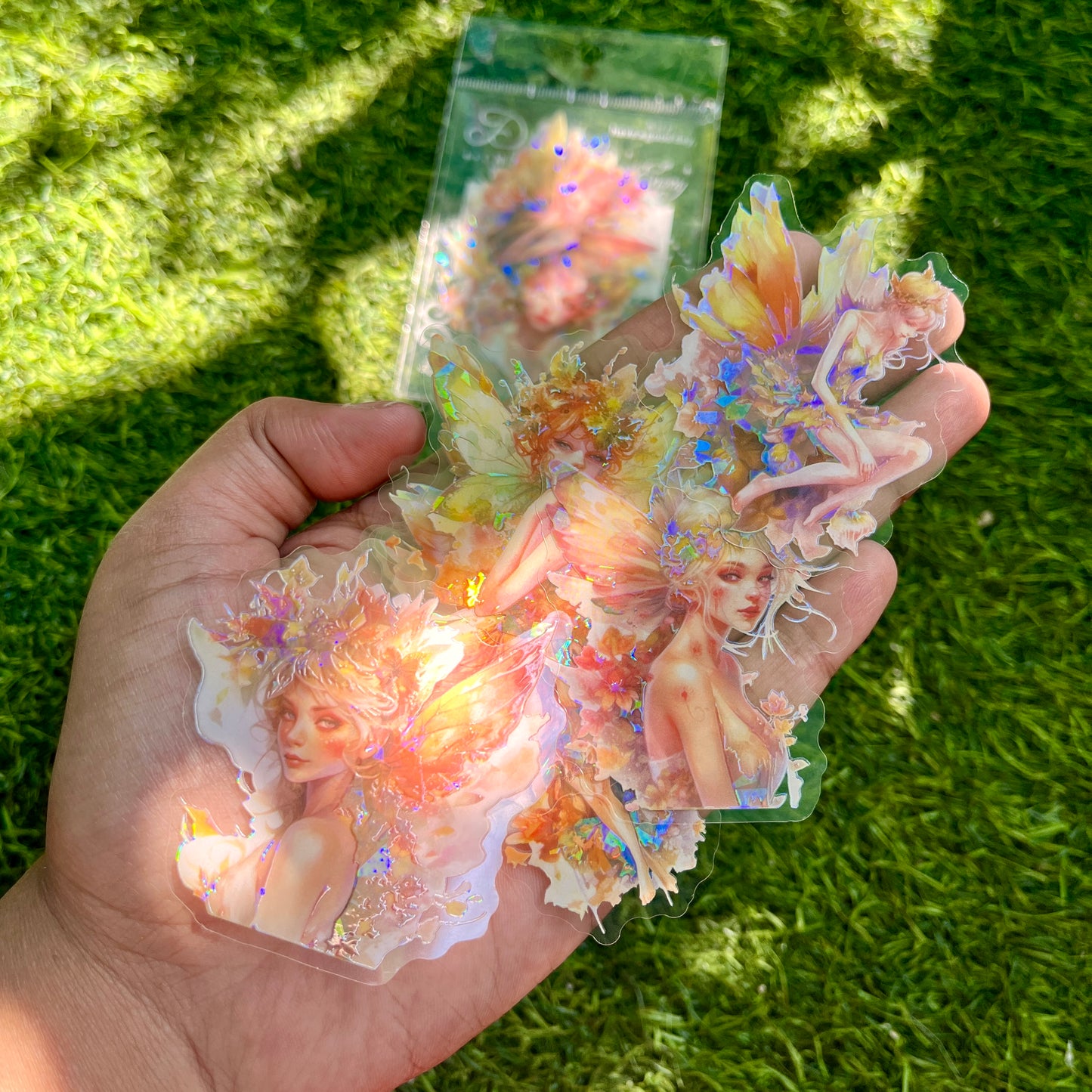 10 Pcs Vintage Flower Fairy Theme PET Sticker