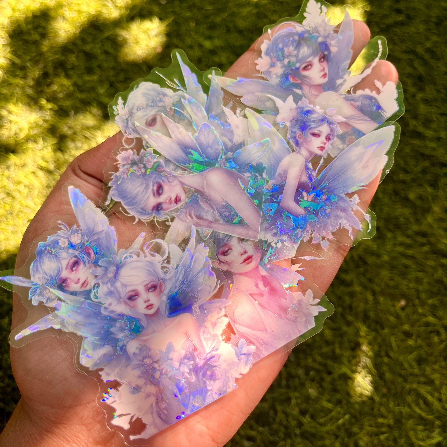 10 Pcs Vintage Flower Fairy Theme PET Sticker