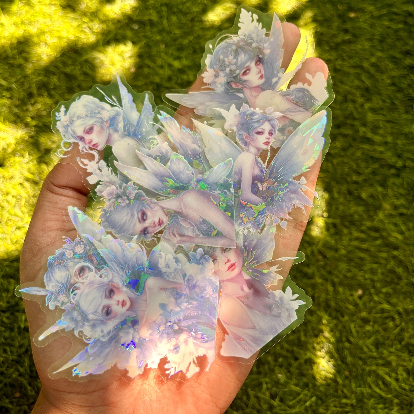 10 Pcs Vintage Flower Fairy Theme PET Sticker