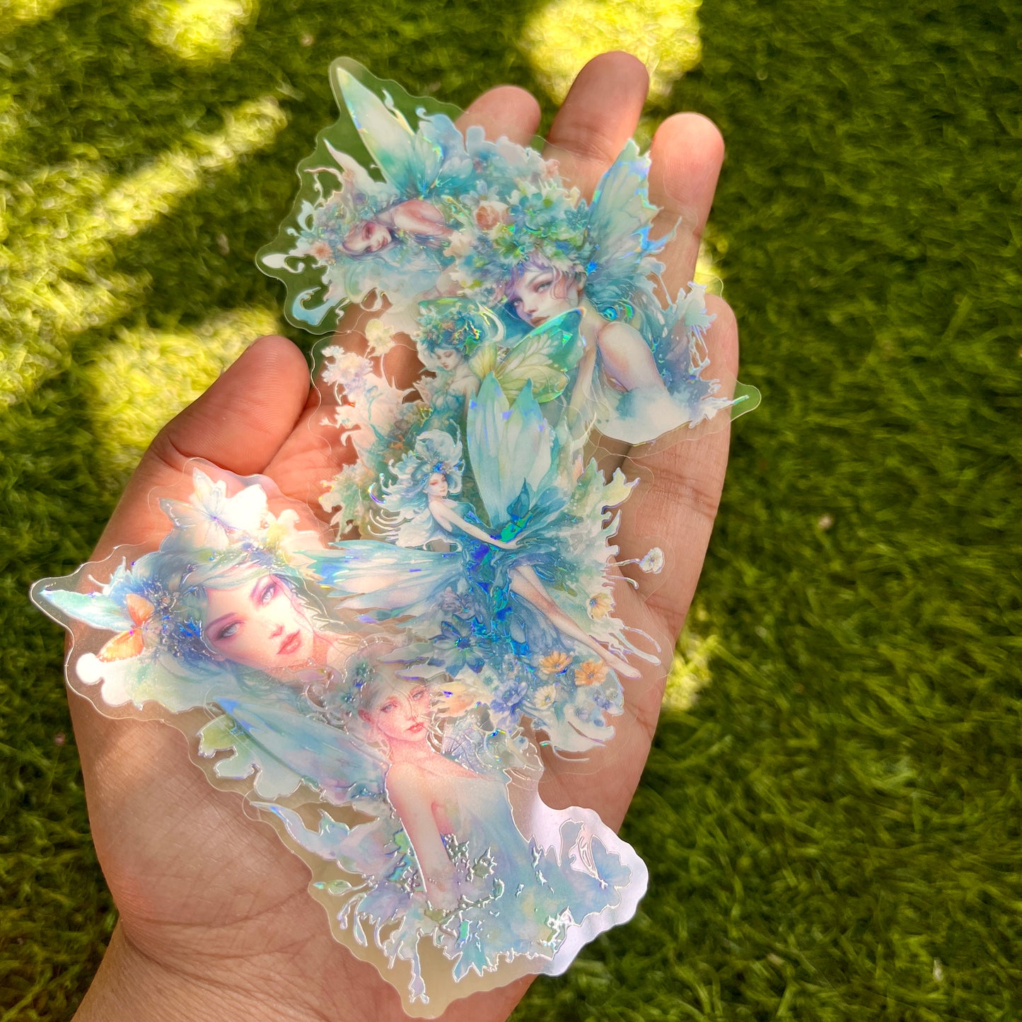 10 Pcs Vintage Flower Fairy Theme PET Sticker