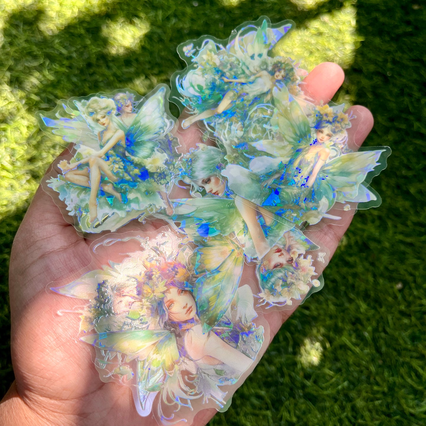 10 Pcs Vintage Flower Fairy Theme PET Sticker