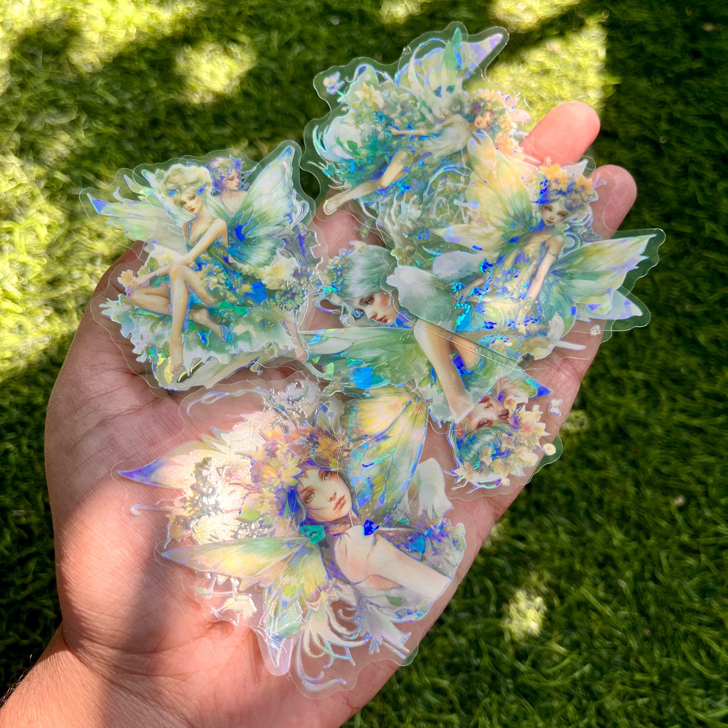 10 Pcs Vintage Flower Fairy Theme PET Sticker