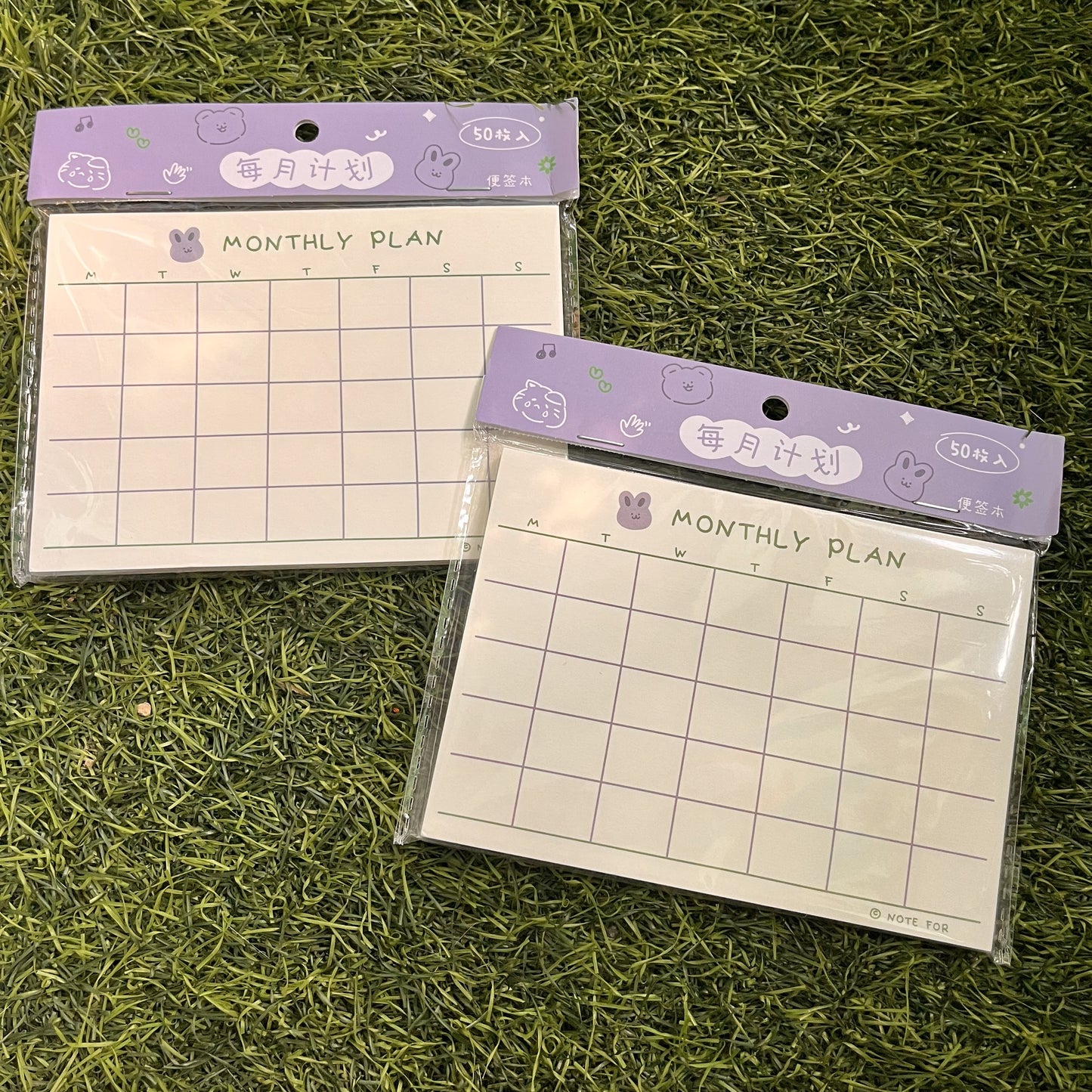 Kawaii memo pads ( non sticky) montly and weekly planners