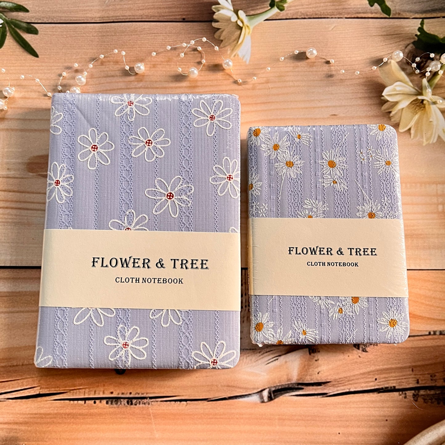 A6/B6 Flower and Tree Daisy Cloth Ultra Thick Notebook for Journaling