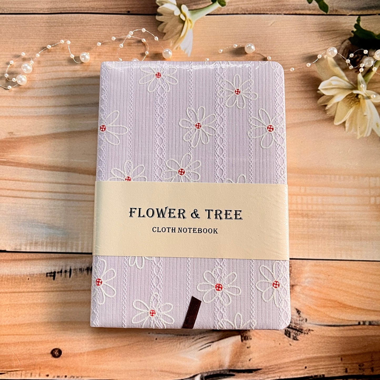 A6/B6 Flower and Tree Daisy Cloth Ultra Thick Notebook for Journaling
