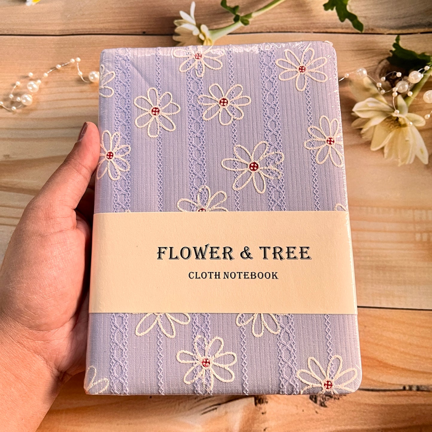 A6/B6 Flower and Tree Daisy Cloth Ultra Thick Notebook for Journaling