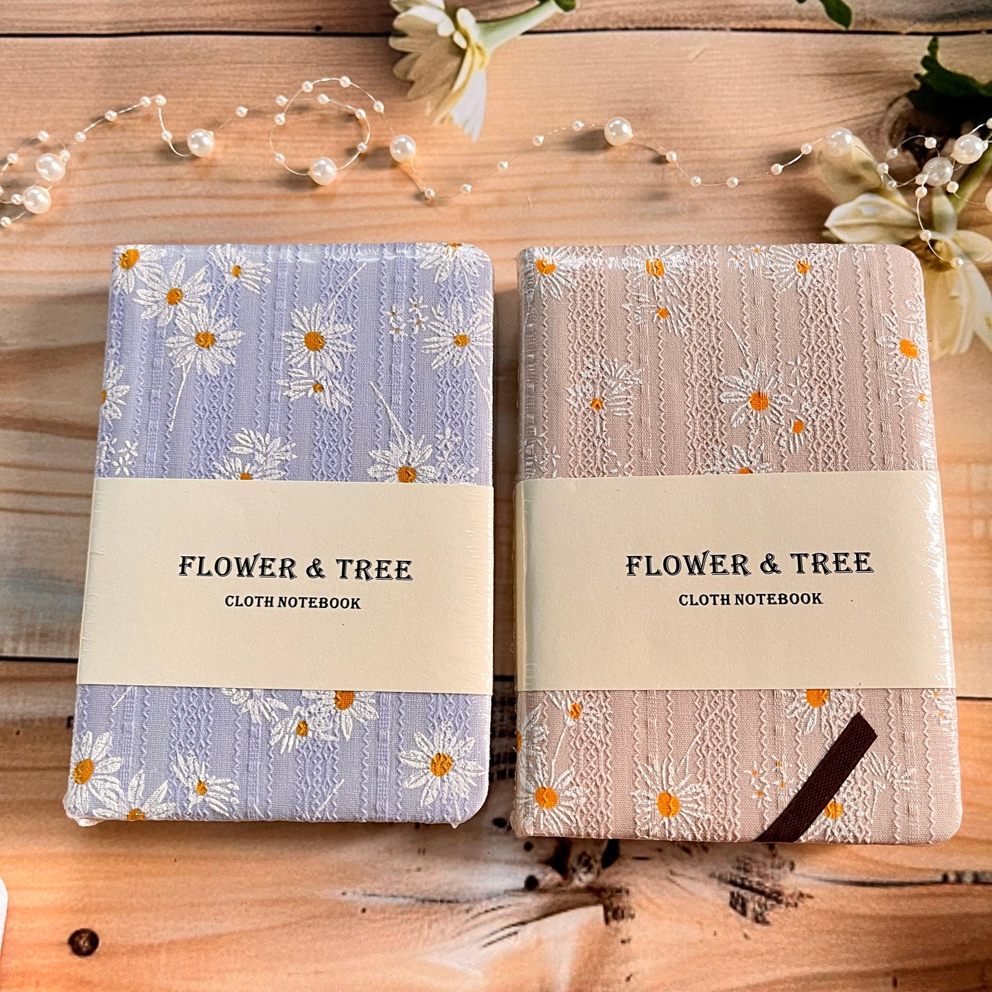 A6/B6 Flower and Tree Daisy Cloth Ultra Thick Notebook for Journaling