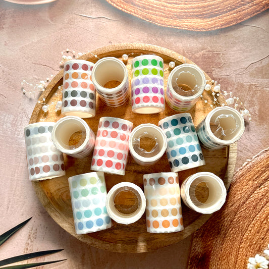 1 Pc 3M Dot Series Round Gradient Paper Tape For Journaling