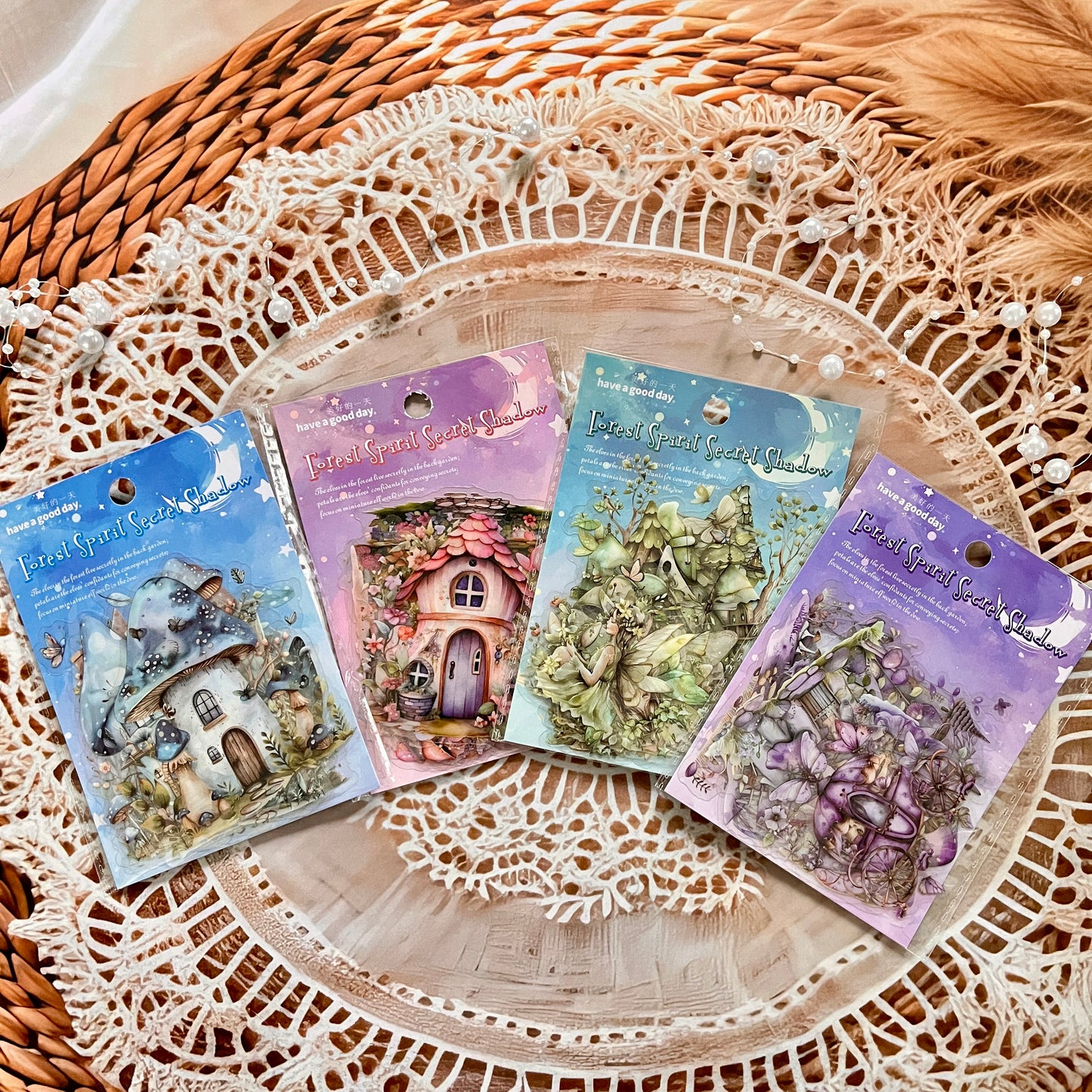 20pcs Forest Spirit Secret Shadow Series Forest Theme Stickers