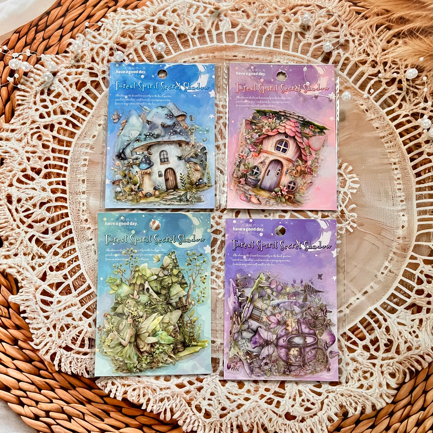 20pcs Forest Spirit Secret Shadow Series Forest Theme Stickers
