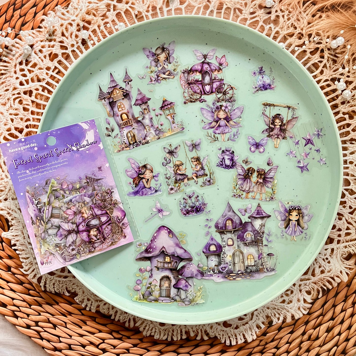 20pcs Forest Spirit Secret Shadow Series Forest Theme Stickers