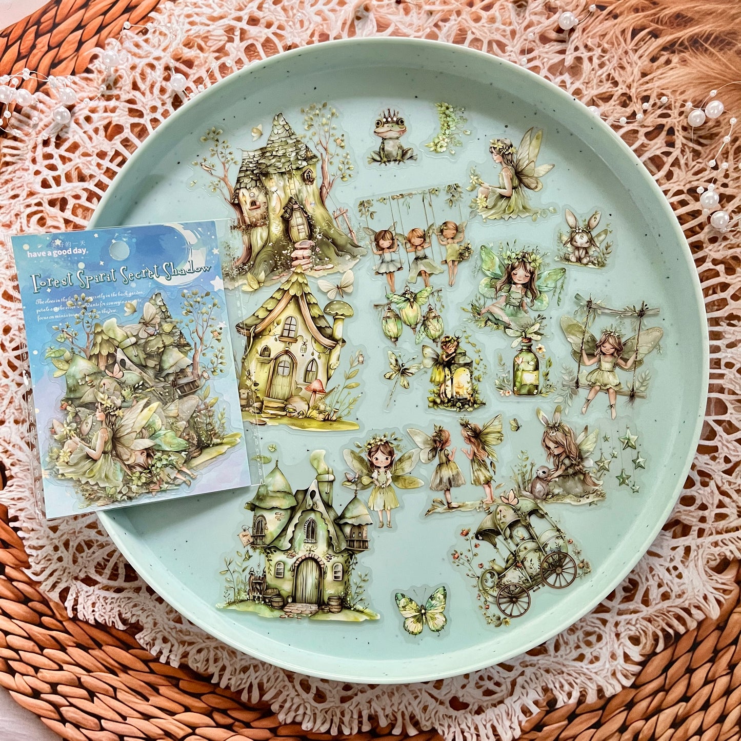 20pcs Forest Spirit Secret Shadow Series Forest Theme Stickers