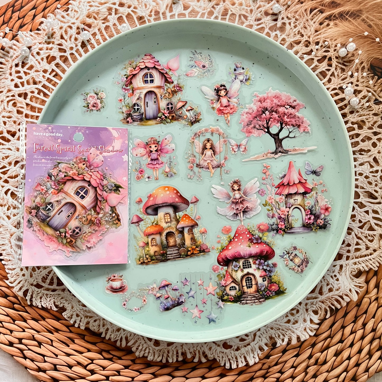 20pcs Forest Spirit Secret Shadow Series Forest Theme Stickers